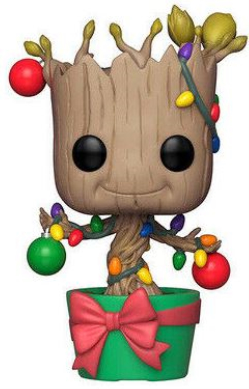 FUNKO ACTION FIGURES FUNKO POP MARVEL HOLIDAY: GROOT W/ LIGHTS